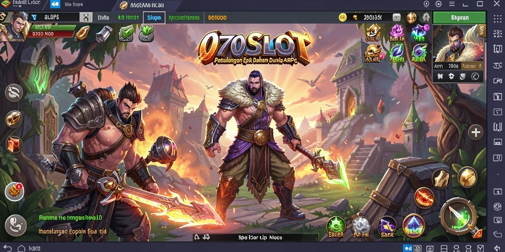 Tangkapan layar gameplay 070SLOT dengan aksi pertarungan seru.