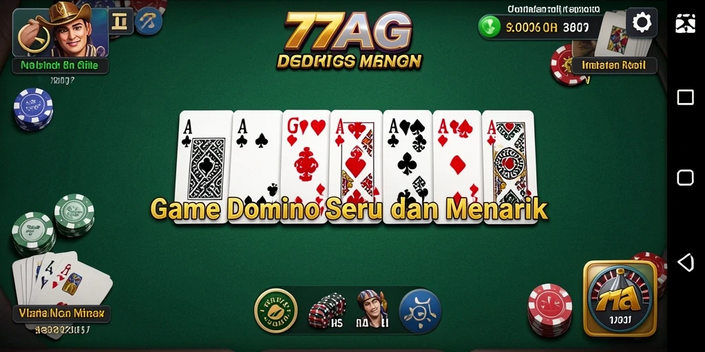 Tampilan menarik dalam gameplay Domino di 77AG.