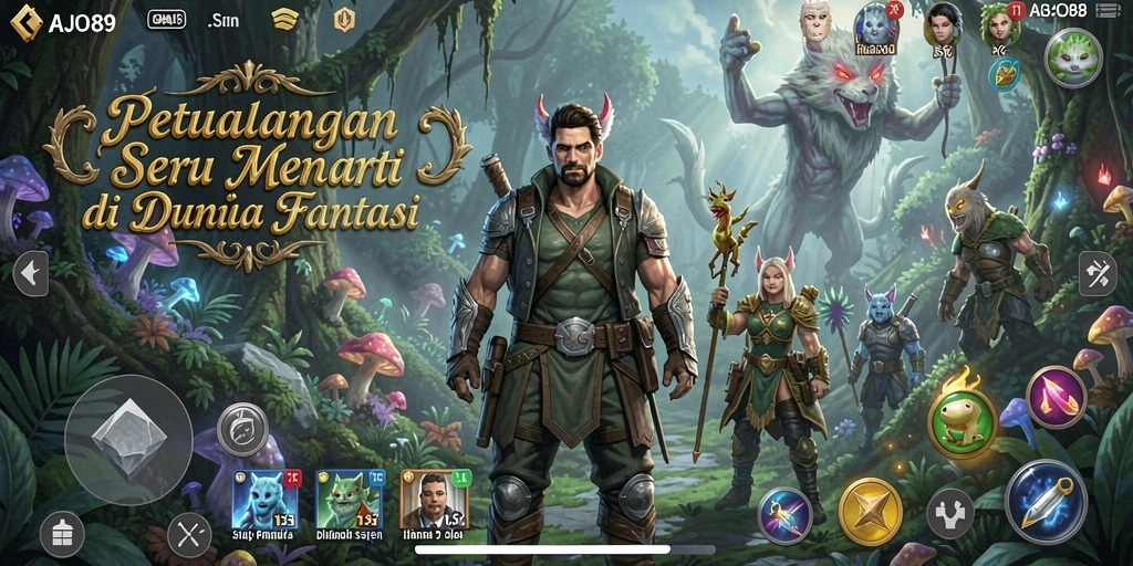 Tangkapan layar gameplay AJO89 menunjukkan petualangan seru di dunia fantasi.
