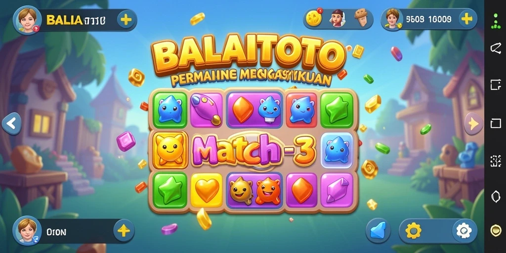 Tampilan menakjubkan dari gameplay Match-3 yang menyenangkan.