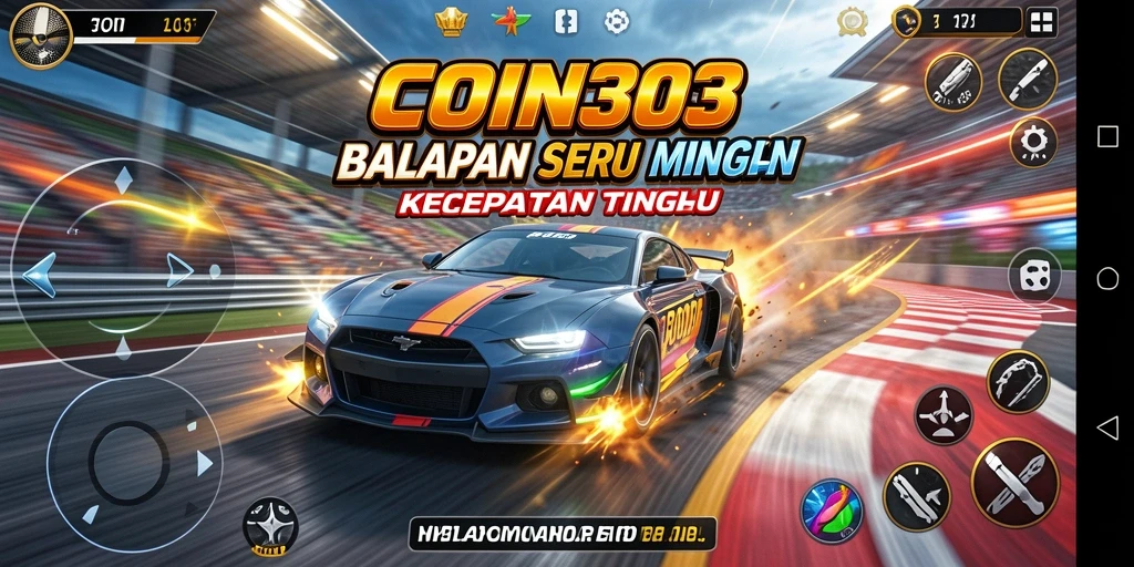 Gameplay Racing seru di COIN303 dengan grafis berkualitas tinggi.