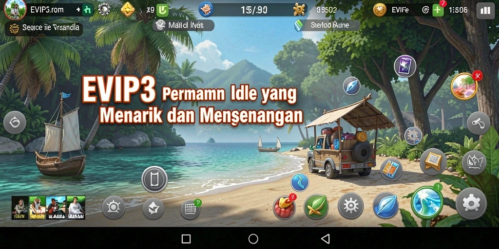 Tampilan gameplay EVIP3 yang menarik dan penuh warna.