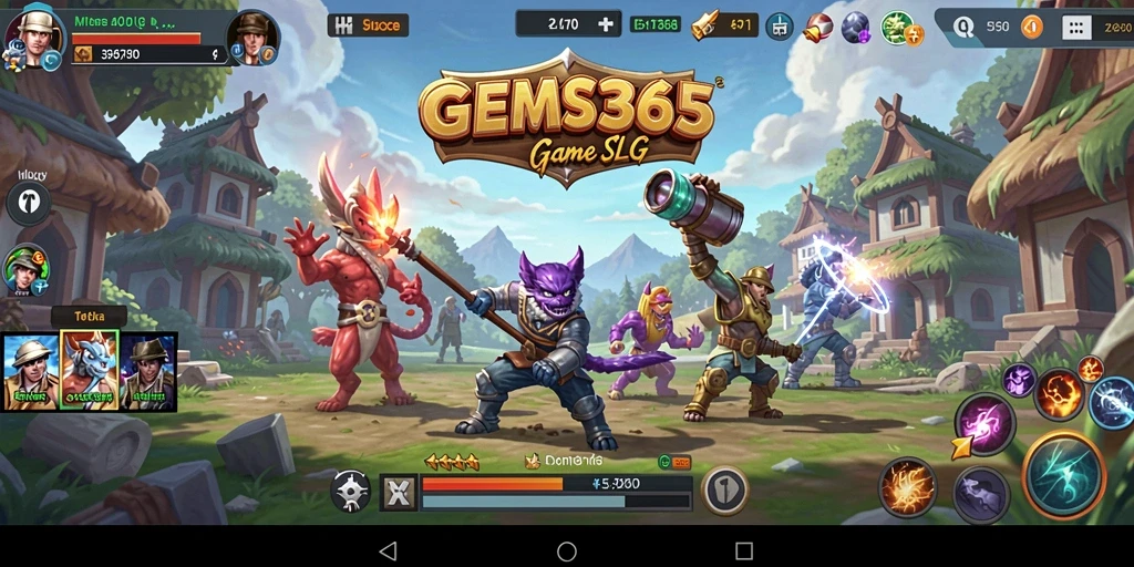 Screenshot menampilkan gameplay strategis dan grafis mengagumkan GEMS365.