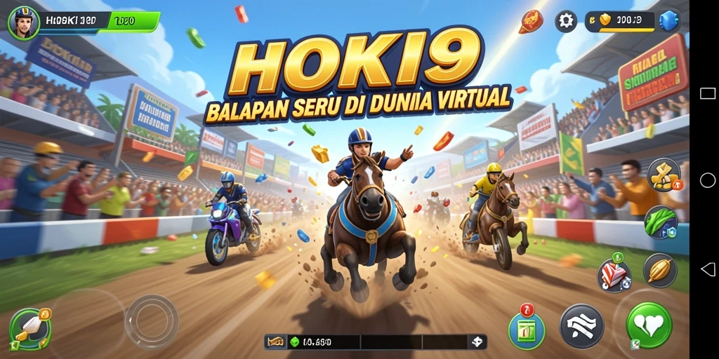 Screenshot gameplay HOKI9 menampilkan balapan cepat dan seru.
