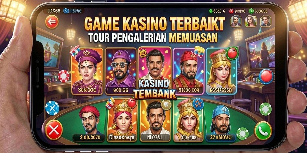 Tampilan permainan Kasino yang menarik dan seru di IDX66.