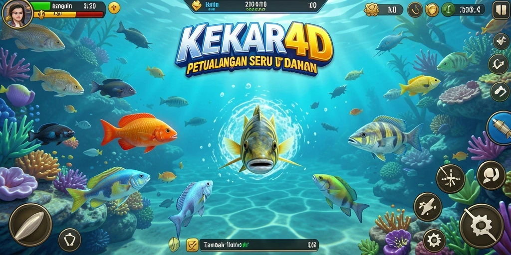 Tampilan menarik dari gameplay Tembak Ikan di KEKAR4D.