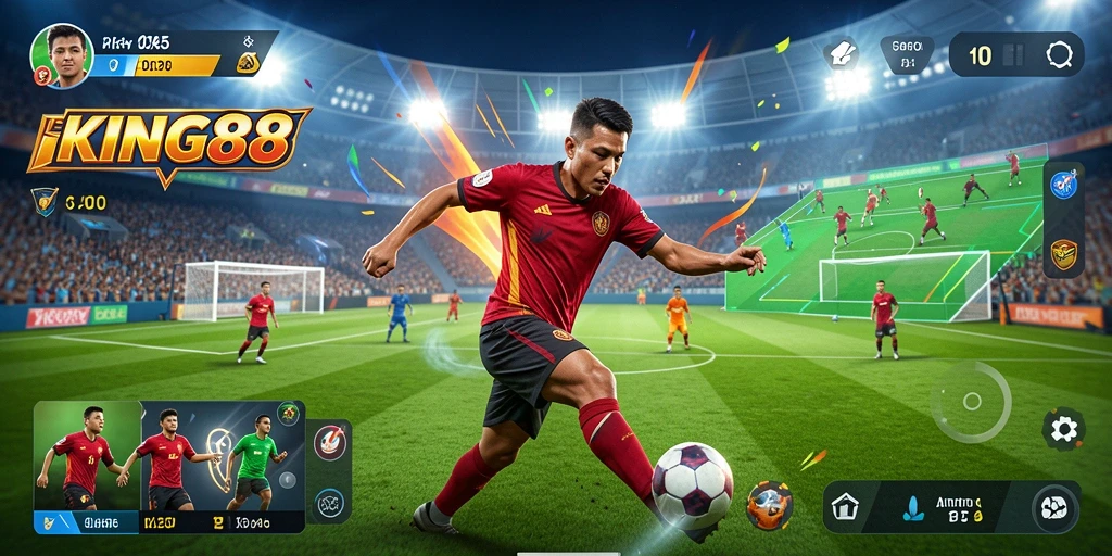 Screenshot KING88 menampilkan gameplay yang menegangkan dan aksi seru di arena olahraga.
