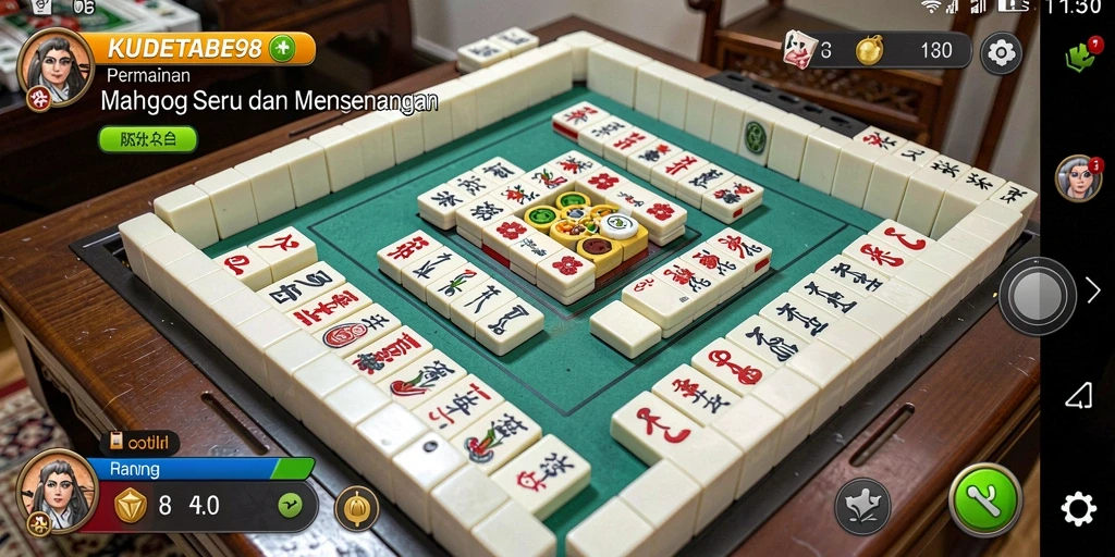 Tampilan utama permainan KUDETABET98 dengan grafis Mahjong yang menawan.
