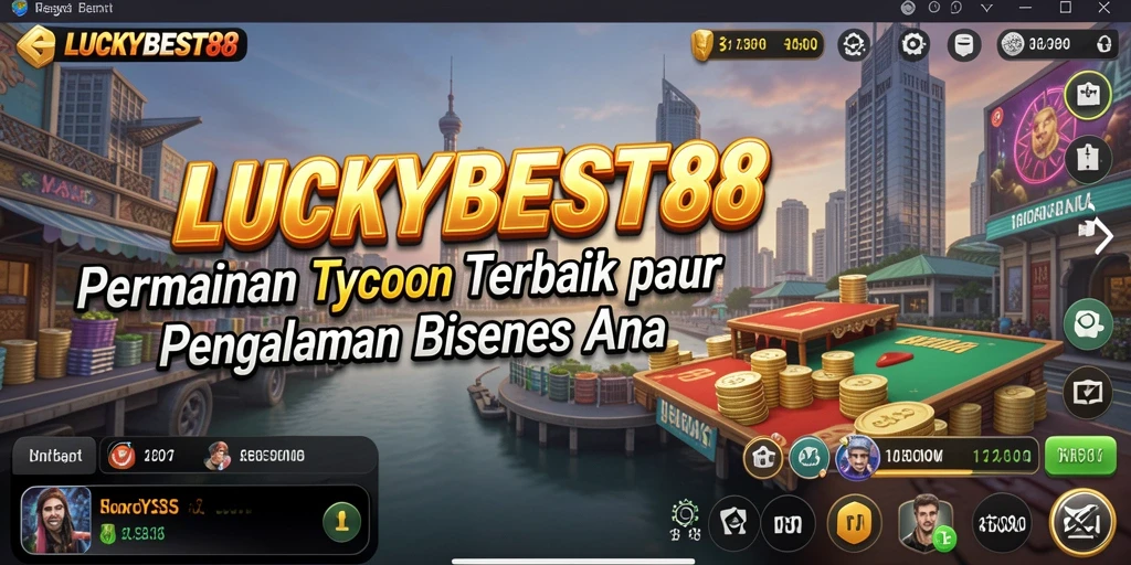 Tampilan gameplay LUCKYBEST88 dengan berbagai pilihan usaha dan strategi.