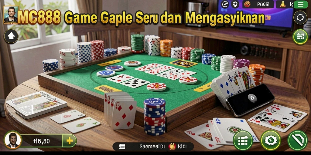 Tampilan menarik dari gameplay Gaple di MC888 yang seru.