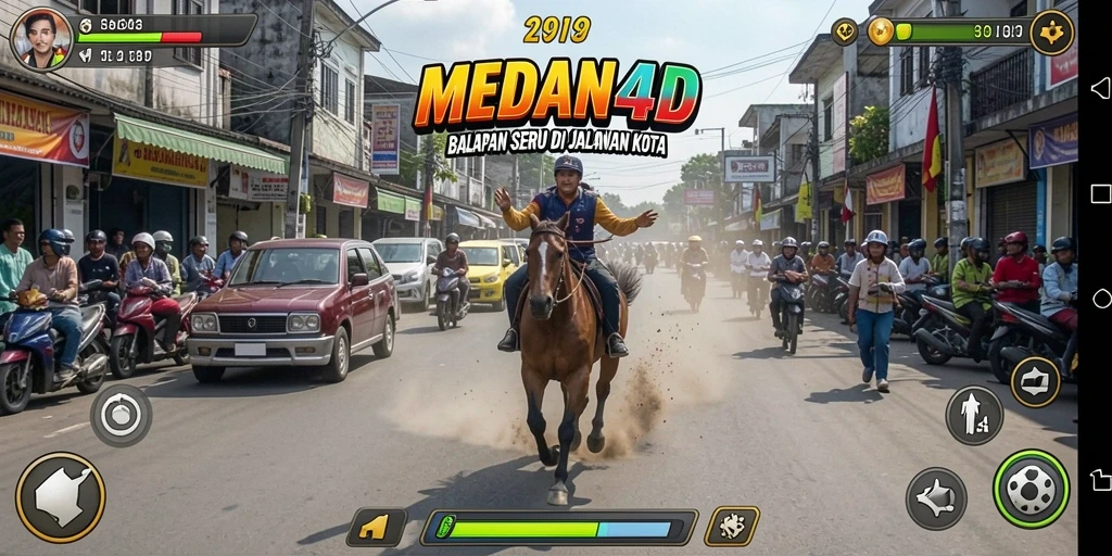 Screenshot <strong>MEDAN4D</strong> menunjukkan aksi balapan yang mendebarkan dan trek yang menantang.