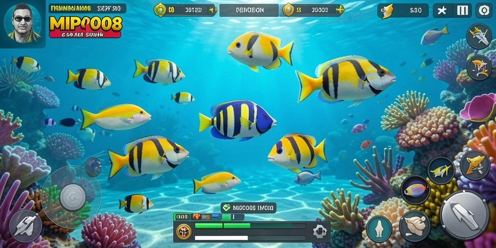 Gameplay MPO08 menampilkan keseruan Tembak Ikan yang menegangkan.