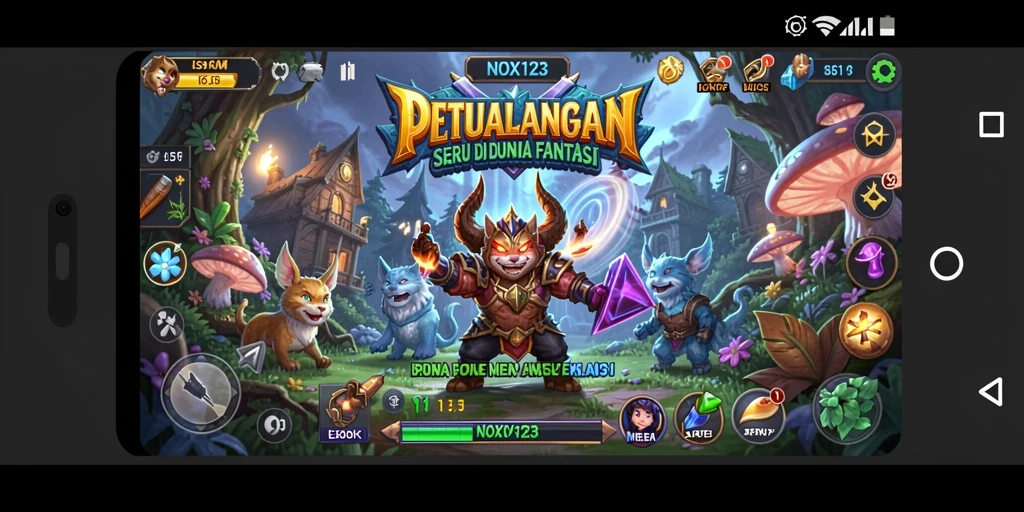 Screenshot gameplay NOX123 menampilkan aksi petualangan menegangkan yang menarik.