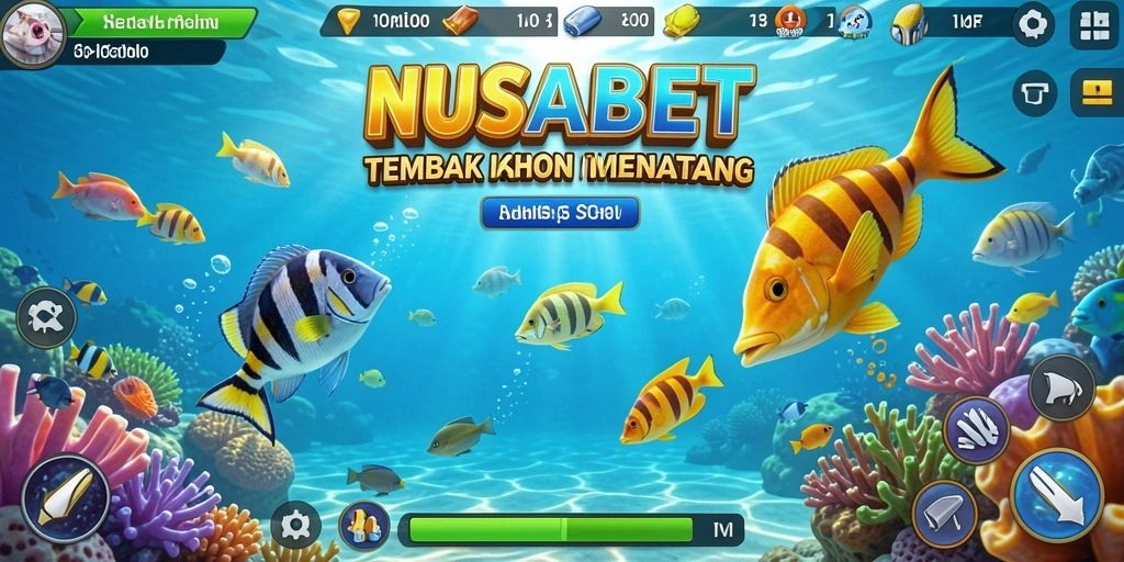 Gameplay NUSABET yang seru dalam aksi Tembak Ikan.