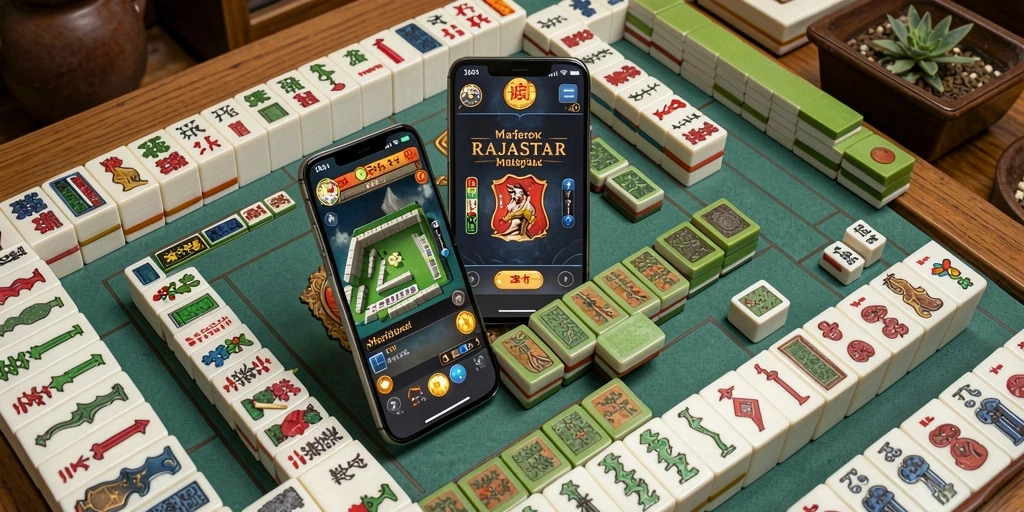Gameplay seru RAJASTAR menampilkan tantangan Mahjong yang menarik.