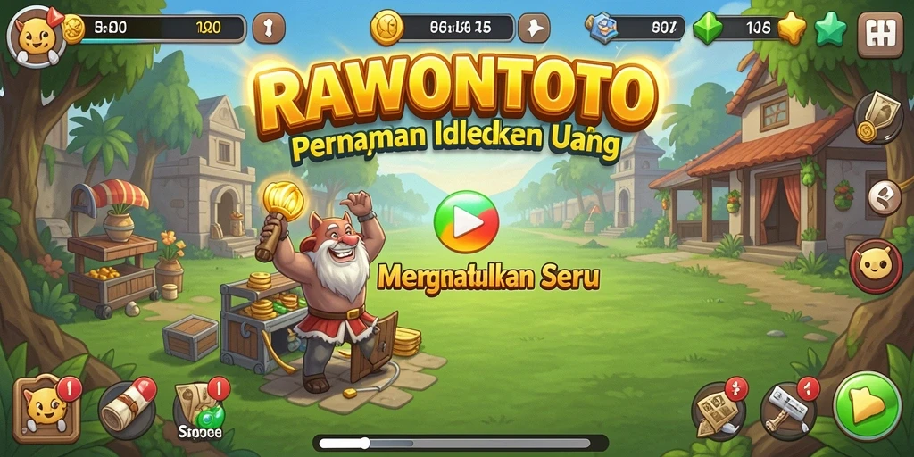 Tampilan gameplay RAWONTOTO dengan elemen Idle yang menarik.