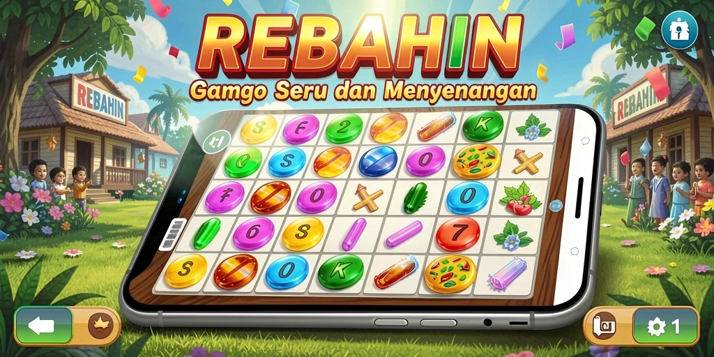 Tampilan gameplay seru dari REBAHIN dalam permainan Bingo.