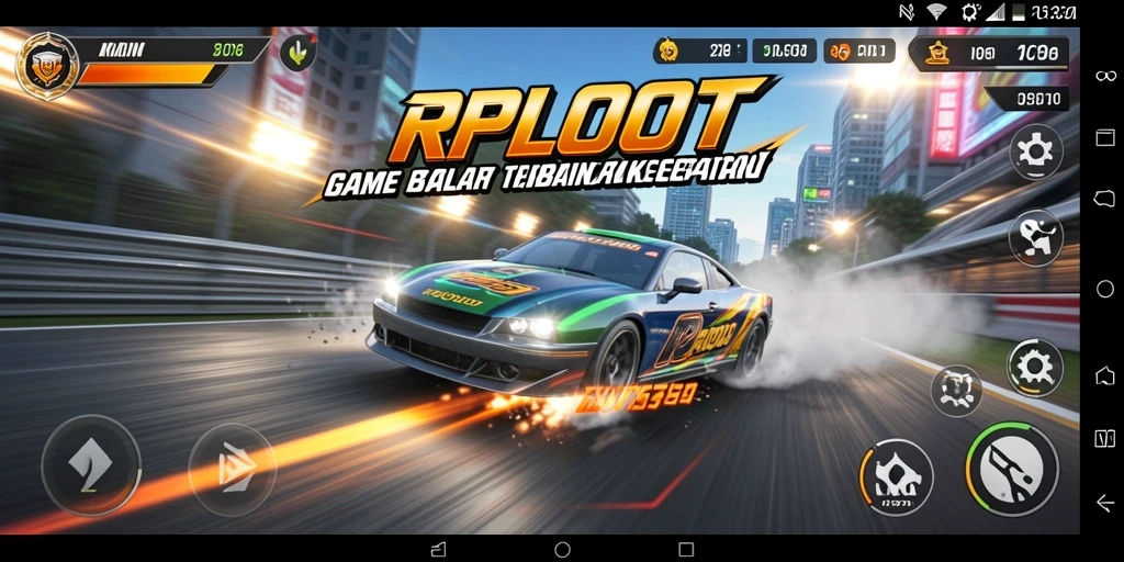 Screenshot RPLOOT menampilkan balapan mendebarkan dengan grafik yang mengesankan.