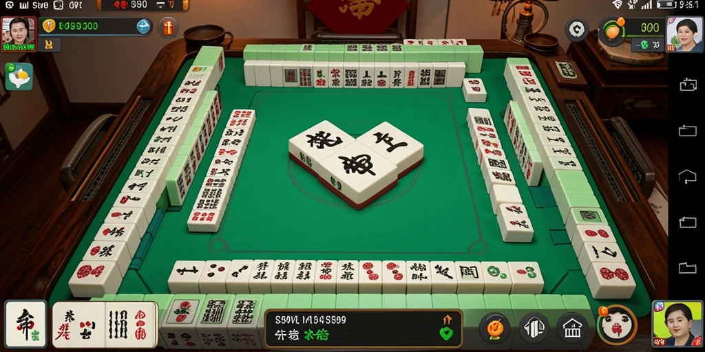 Screenshot S80 menampilkan serunya gameplay Mahjong yang mengasyikkan.