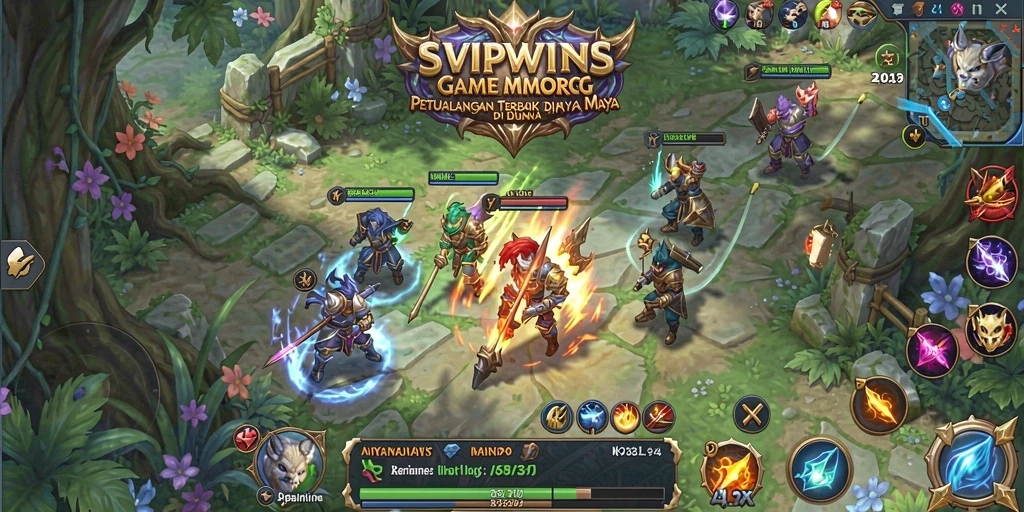 Tampilan gameplay dinamis dalam petualangan MMORPG SVIPWINS.