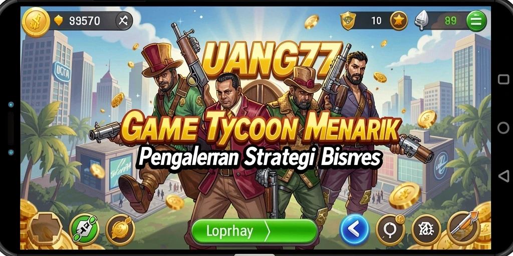 Tampilan gameplay <strong>UANG77</strong> yang seru dan menantang dalam mengelola empire bisnis.