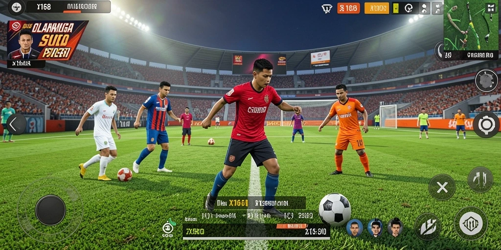 Screenshot utama X168 menampilkan aksi olahraga yang seru dan kompetitif.